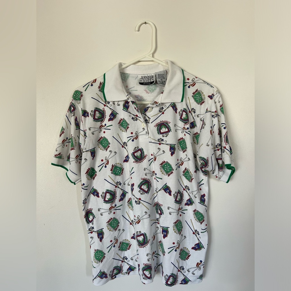 Vintage Jennifer Scott Golf Polo Medium Petite